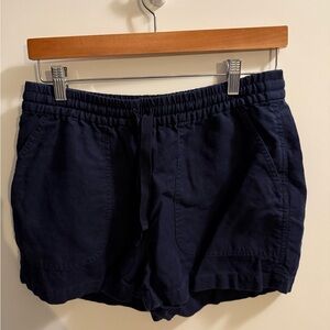 J. Crew Dark Blue Linen Shorts